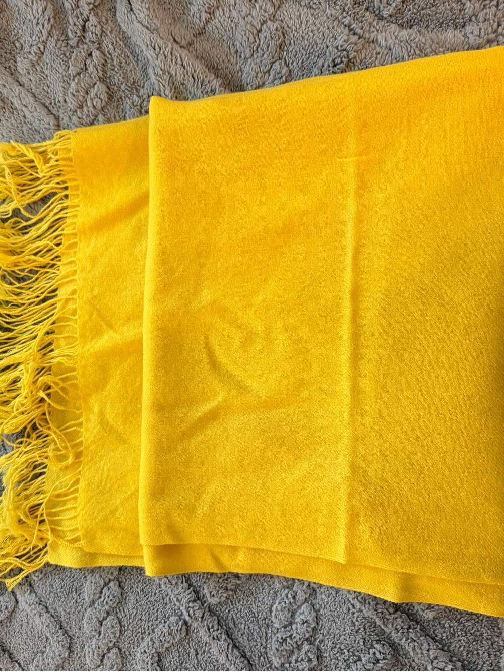 Nordstrom Bright Yellow Fringe Scarf
